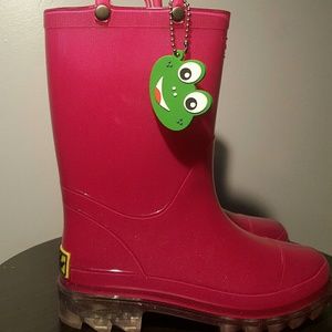 Western chief pink rain boots.
